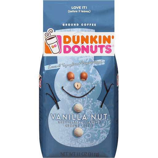 Dunkin' Donuts Vanilla Nut Ground Coffee 11 Oz. Bag
