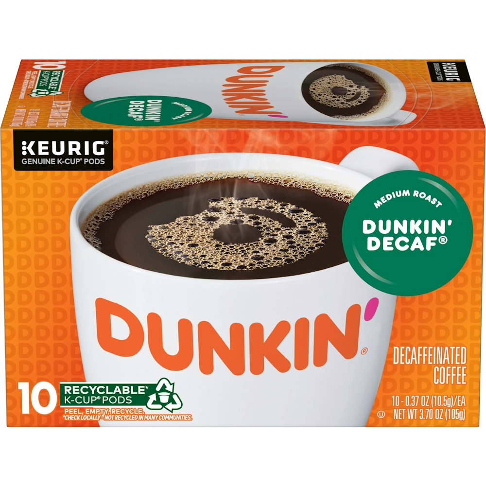 Dunkin' Donuts, K Cup Pods Medium Roast Decaf Coffee, 6x3.7Oz