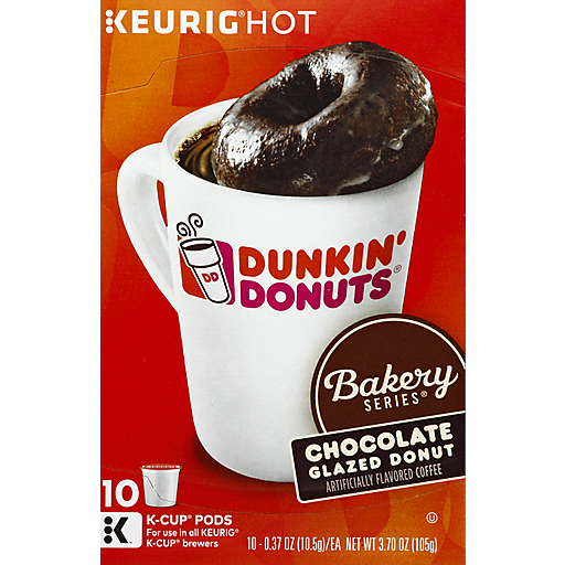 Dunkin Donuts Bakery Series Keurig Hot Coffee, Chocolate Glazed Donut, K-Cup Pods
