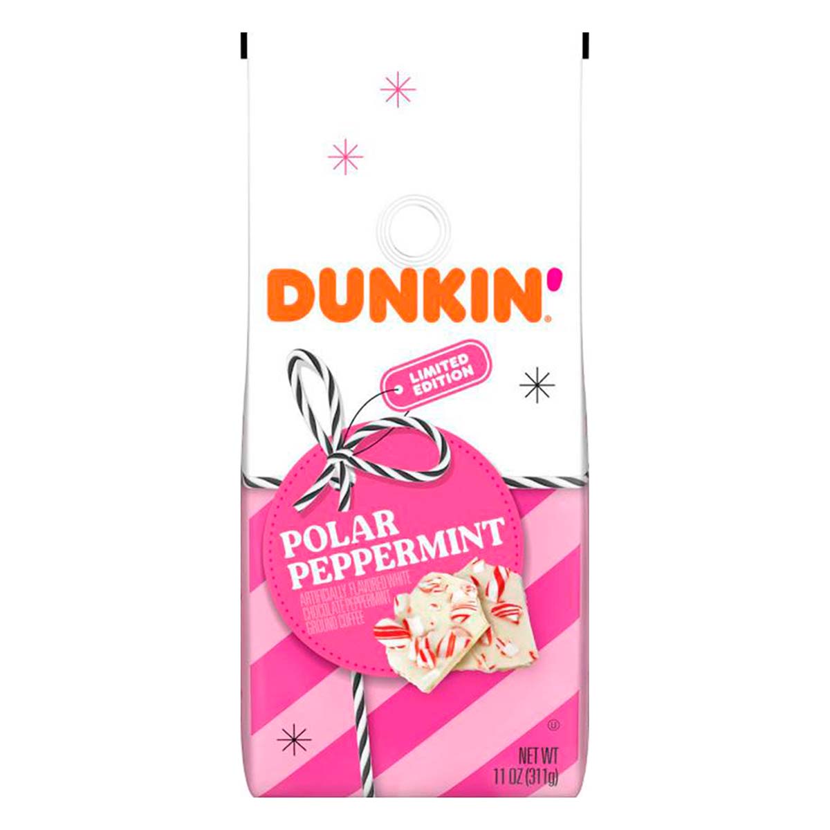 Dunkin' Donuts Polar Peppermint Medium Roast Ground Coffee -11oz