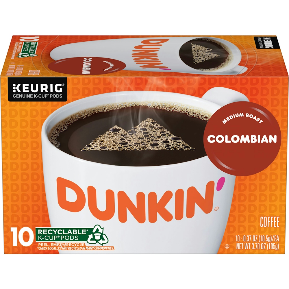 Dunkin' Coffee, Medium Roast, Colombian, K Cup Pods