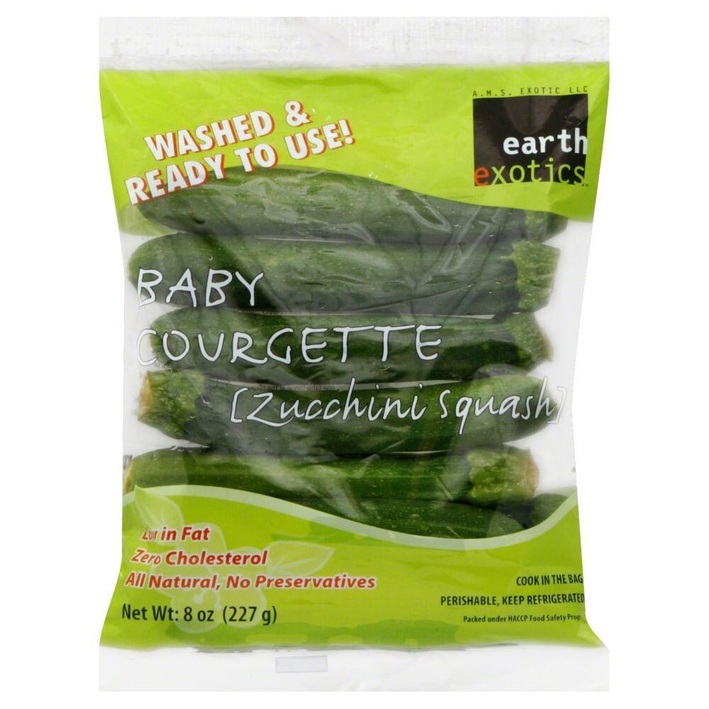 Earth Exotics Zucchini Squash, Baby Courgette 8 Oz