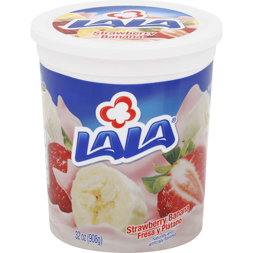 Lala Yogurt, Reduced Fat, Strawberry Banana 32 Oz