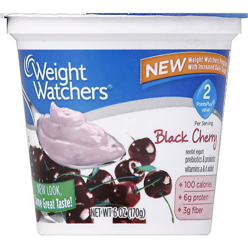 Weight Watchers Yogurt, Nonfat, Black Cherry