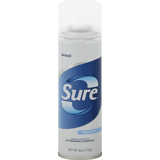 Sure Anti-Perspirant & Deodorant, Aerosol, Fresh Scent