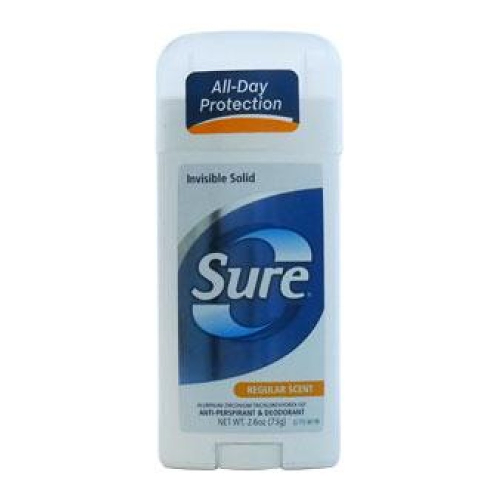 Sure Anti Perspirant & Deodorant, Invisible Solid, Regular Scent