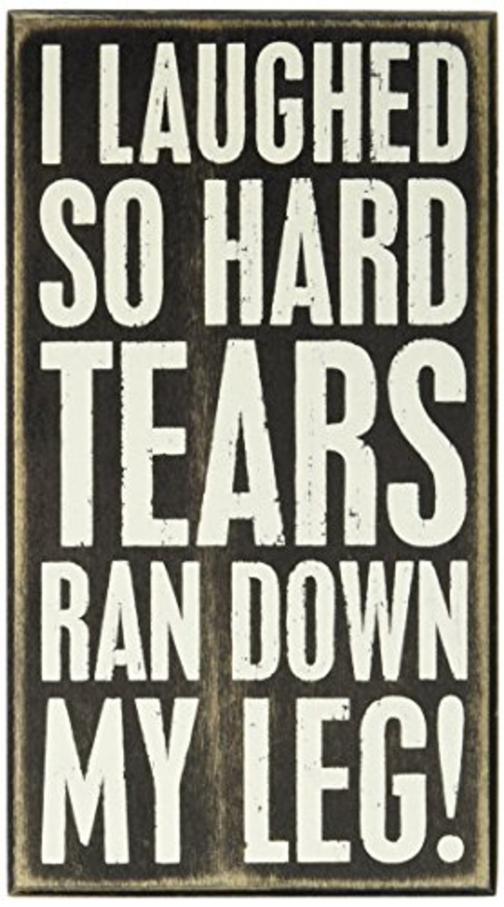 Primitives By Kathy Box Sign, 5 9-Inch, Tears Ran Down