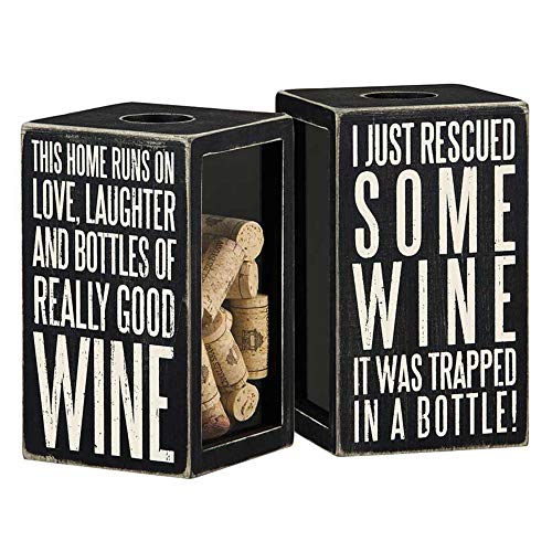 Primitives by Kathy 24297 Cork Holder - Good Wine - Set Of 2
