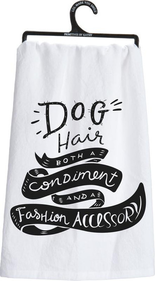 Primitives By Kathy 25265 Dish Towel - Dog Hair - Set Of 6