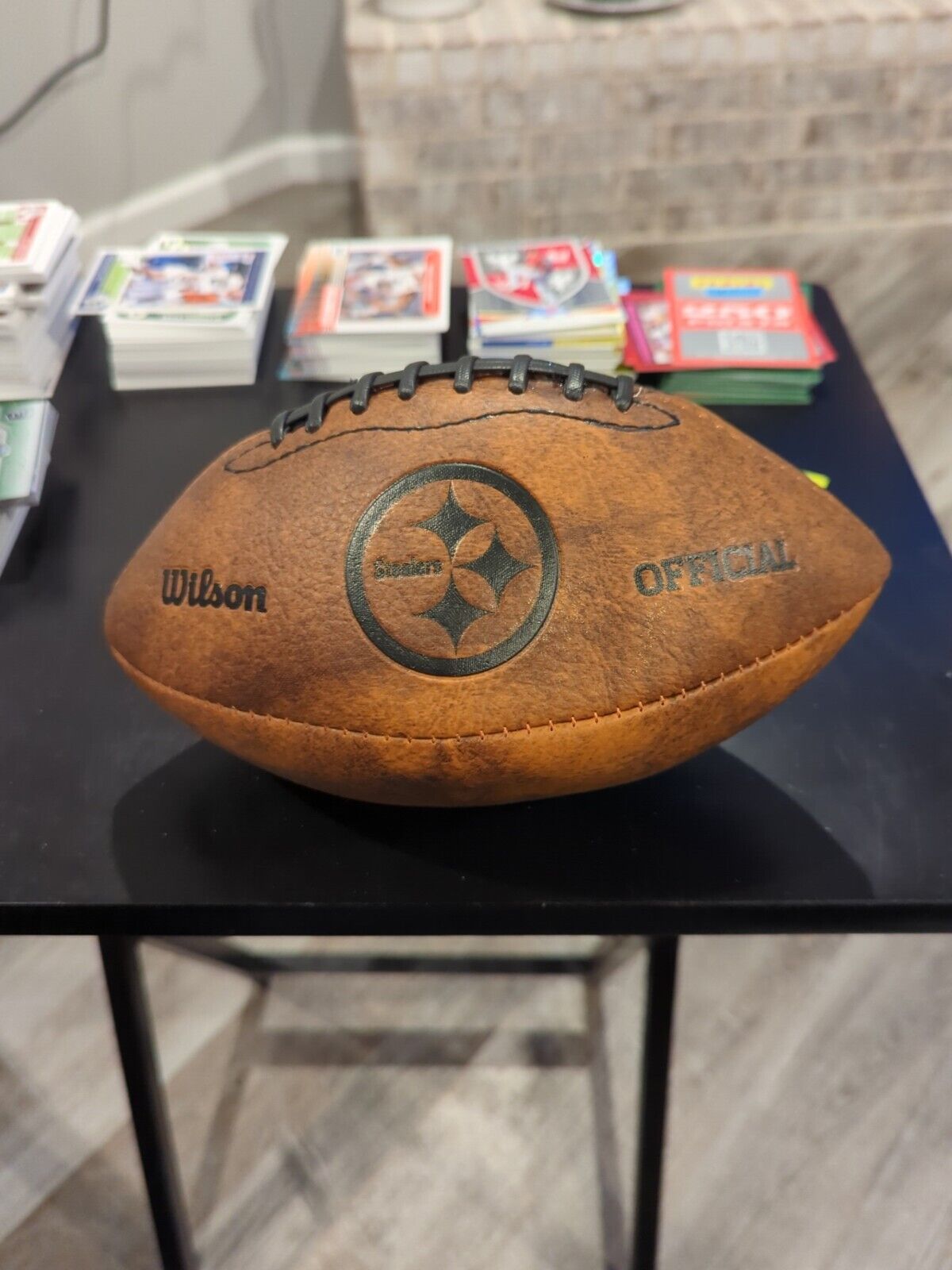 Pittsburgh Steelers Leather Football 1
