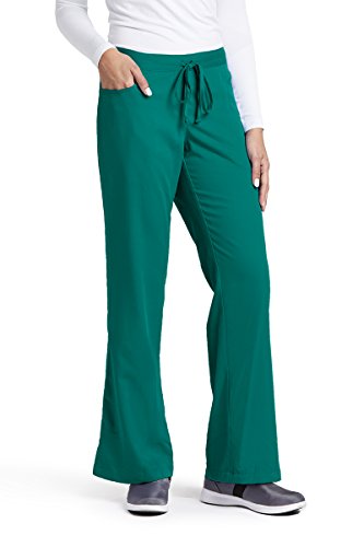 Grey's Anatomy Women's Junior-Fit Five-Pocket Drawstring Scrub Pant - Small - Hunter Green