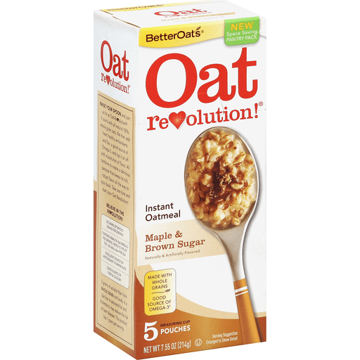 Better Oats Oat Revolution! Oatmeal, Instant, Maple & Brown Sugar