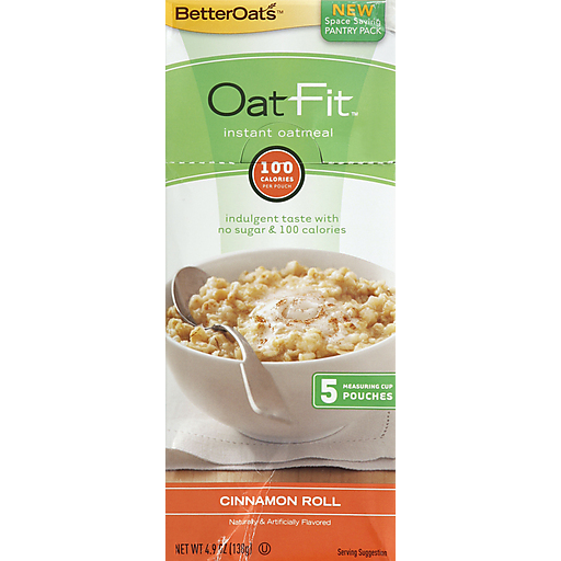 Better Oats Oat Fit Oatmeal, Instant, Cinnamon Roll