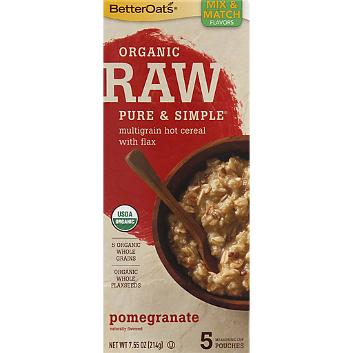 Better Oats Hot Cereal, Multigrain, With Flax, Pomegranate