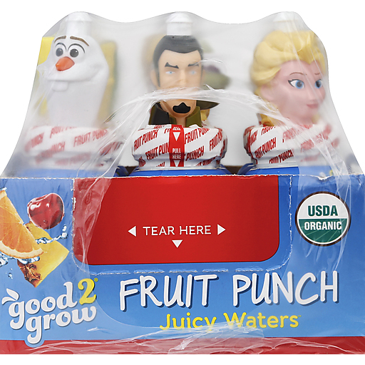 Good 2 Grow Juicy Waters, Organic, Fruit Punch, 12 Pack