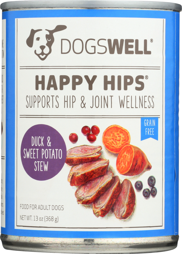 Happy Hips Food For Adult Dogs, Duck & Sweet Potato Stew