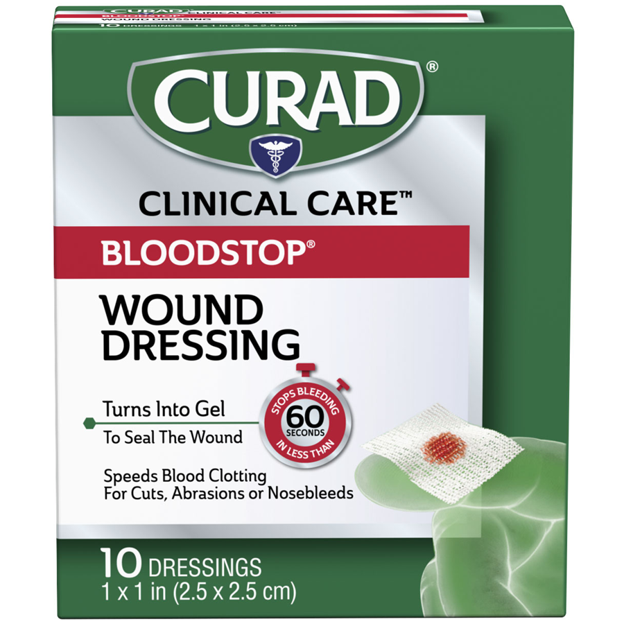 Curad Bloodstop Sterile Hemostat Gauze Pad, 1 X 1