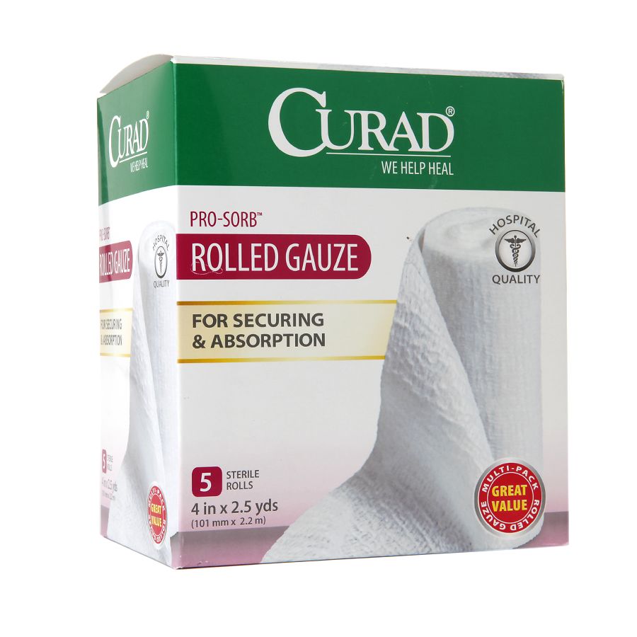 Curad Medline Rolled Gauze, 4" X 90"