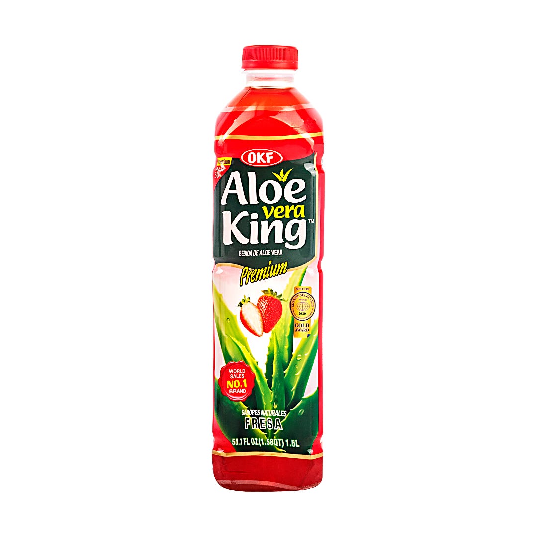 OKF Aloe Drink, Strawberry 50.7 Oz