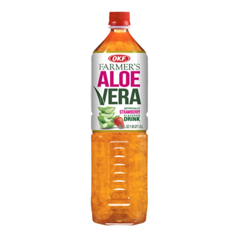 11172 - OKF Aloe Vera Drink, Strawberry - 1.5 Lt (Case Of 12) - BOX: 12 Units