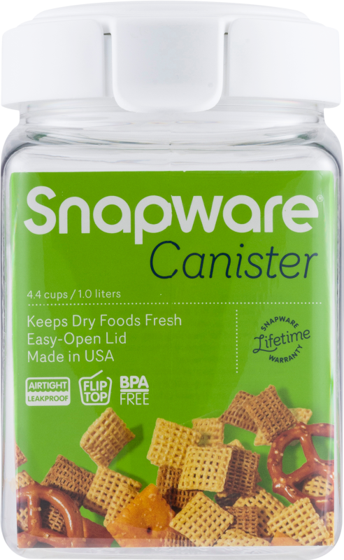 Snapware 1098538 4.4 Cup Square-Grip Small Canister