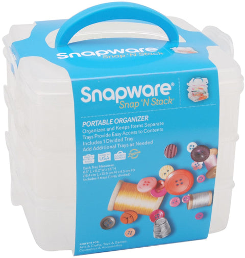 Snapware Snap 'n Stack 3 Layers Small Square Craft Organizer
