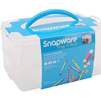 Snapware Snap 'n Stack 2 Layers Medium Rectangle Craft Organizer