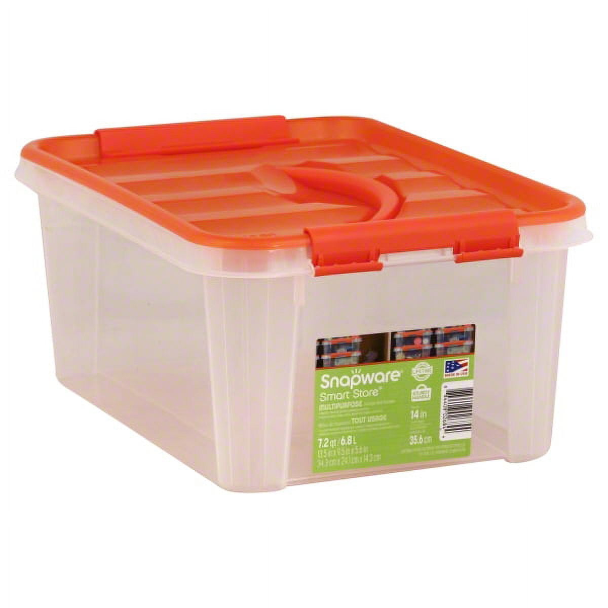 Snapware Smart Store 14x6 With Coral Handles, Set Of 6