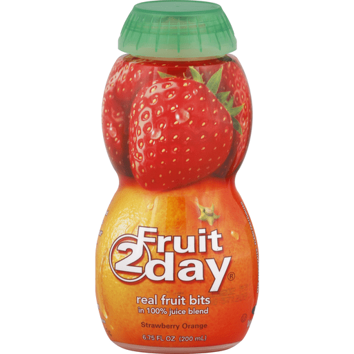 Fruit 2Day 2 Day 100% Juice Blend, Real Bits, Strawberry Orange