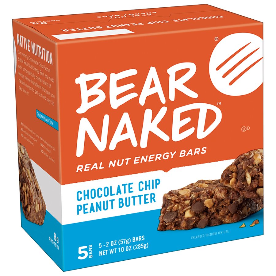 Bear Naked Energy Bars, Real Nut, Chocolate Chip Peanut Butter
