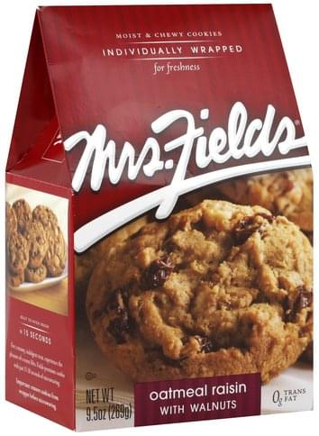 Mrs. Fields Cookies, Oatmeal Raisin With Walnuts 9.5 Oz