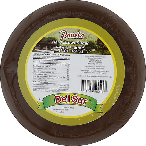 Del Sur Brown Sugar, Hard 16 Oz