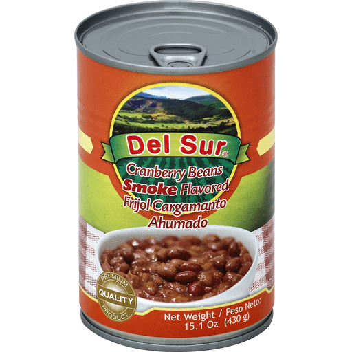Del Sur Cranberry Beans, Smoke Flavored