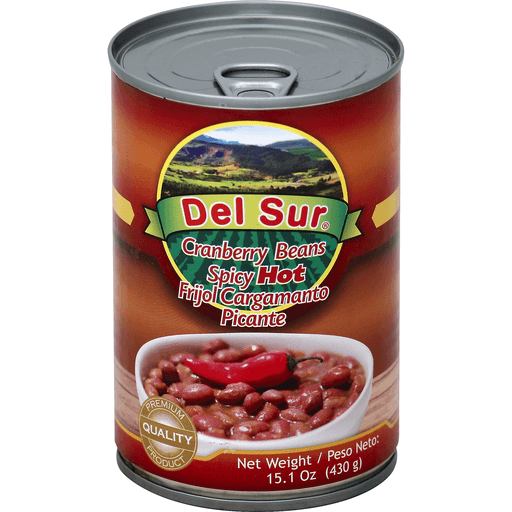Del Sur Cranberry Beans, Spicy Hot