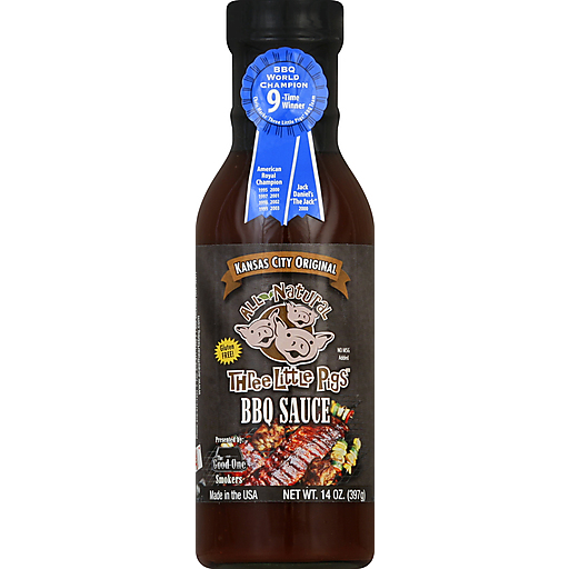 Three Little Pigs Bbq Sauce, Kansas City Original 14 Oz