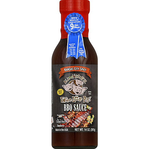 Three Little Pigs Bbq Sauce, Kansas City Spicy 14 Oz