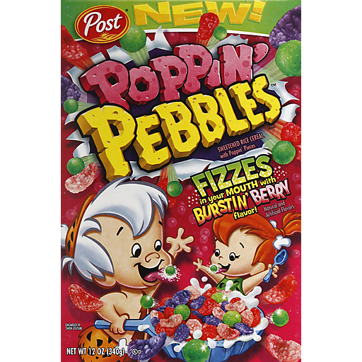 Pebbles Post Poppin' Burstin' Berry Cereal 12 Oz. Box