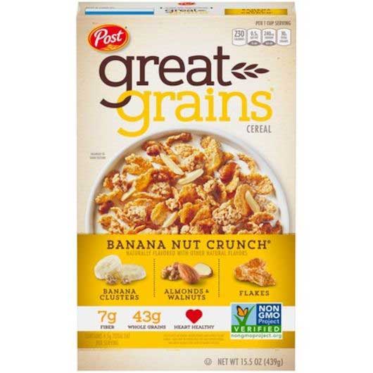 Post Banana Nut Crunch Cereal, 15.5 Ounce -- 12 Per Case