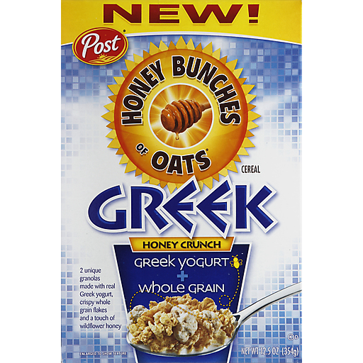 Honey Bunches Post Of Oats Greek Crunch Cereral 12.5 Oz. Box