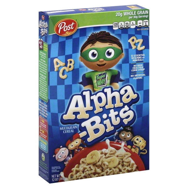 Alpha-Bits Post Cereal, Kosher, 12 Ounce