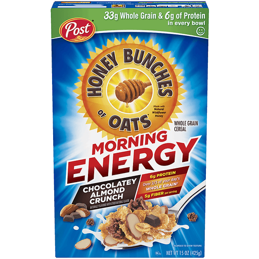 Honey Bunches Of Oats Chocolatey Almond Crunch Whole Grain Cereal