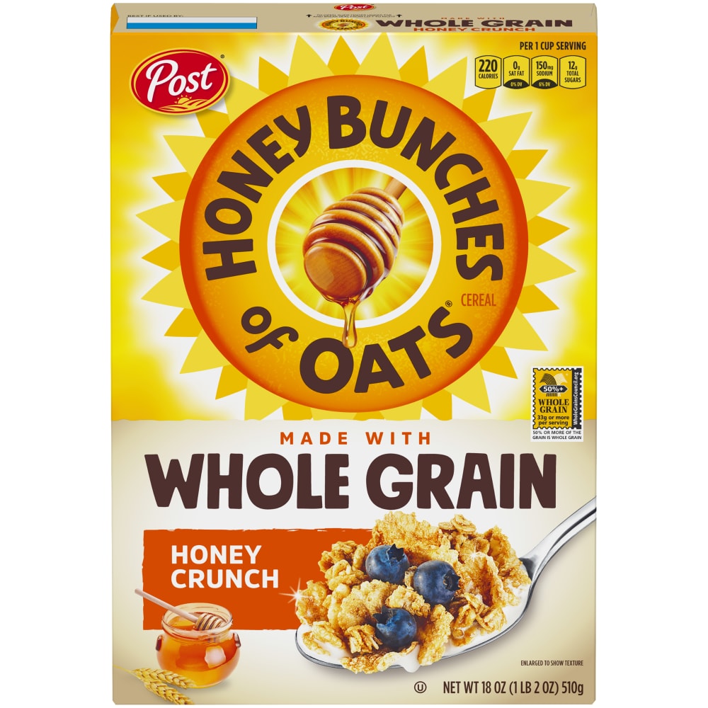 Honey Bunches Of Oats Post Whole Grain Crunch Cereal