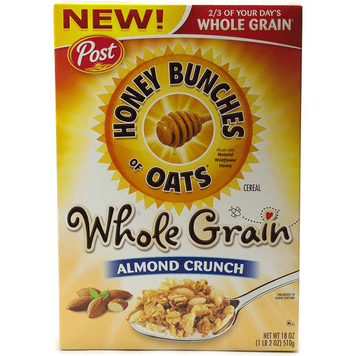 Honey Bunches Cereal, Whole Grain, Almond Crunch