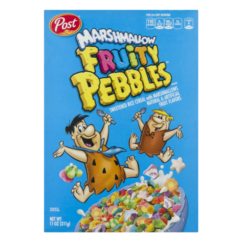 Fruity Pebbles Post Sweetened Rice Cereal With Marshmallows Marshmallow Brand - 11 Ounce