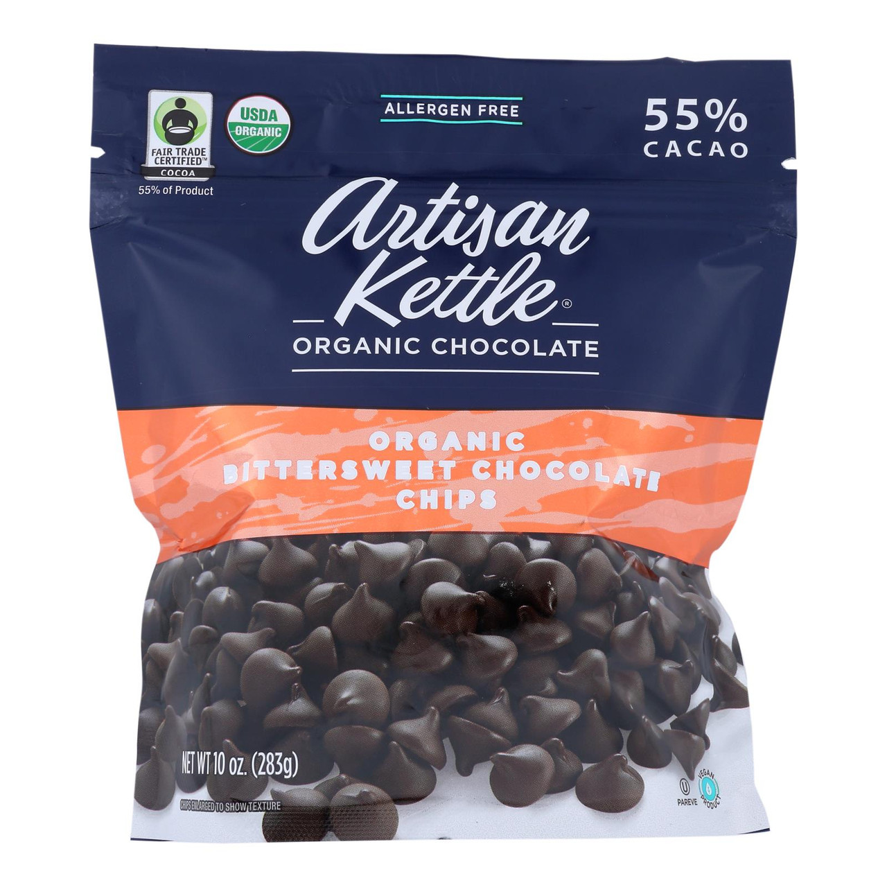Artisan Kettle Chocolate Chips, Organic, Bittersweet 10 Oz