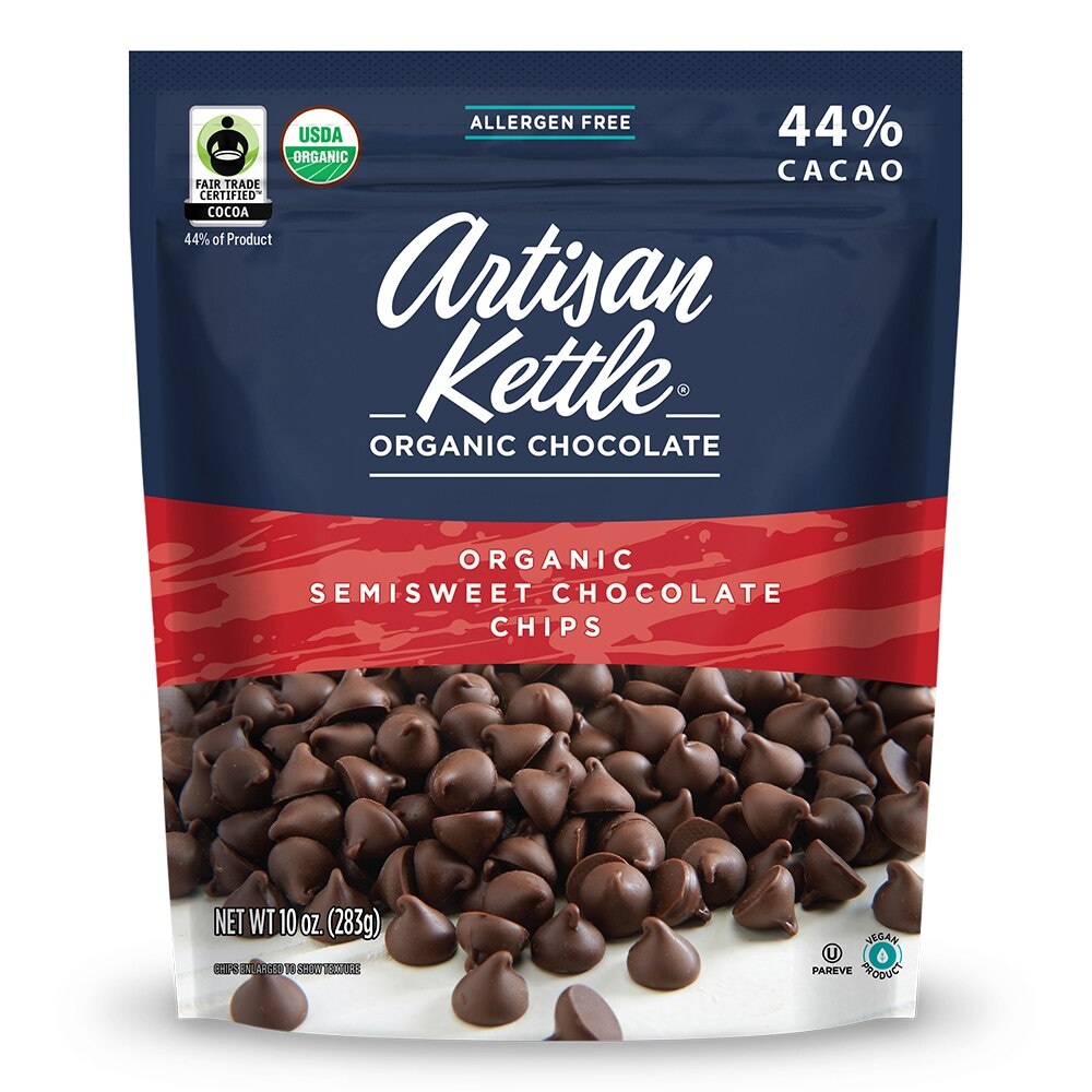 Artisan Kettle Chocolate Chips, Semisweet, Organic 10 Oz