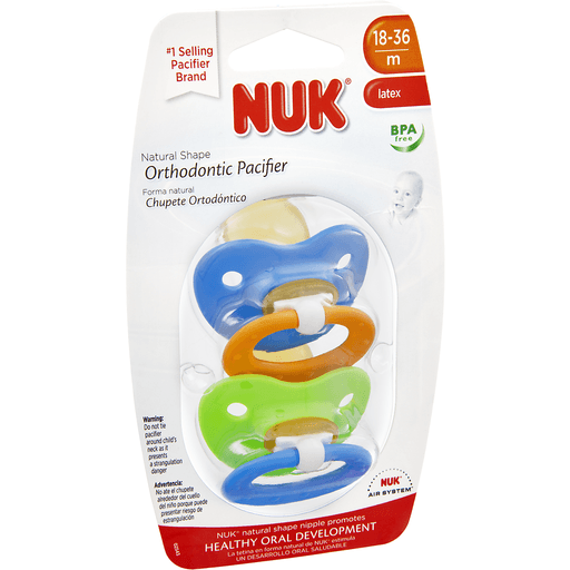 NUK 18-36 Months Natural Shape Orthodontic Latex Pacifier