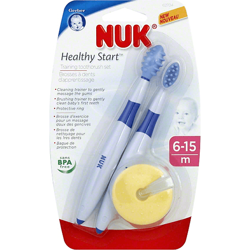 Nuk Healthy Start Training Toothbrush Set, 6-15 M