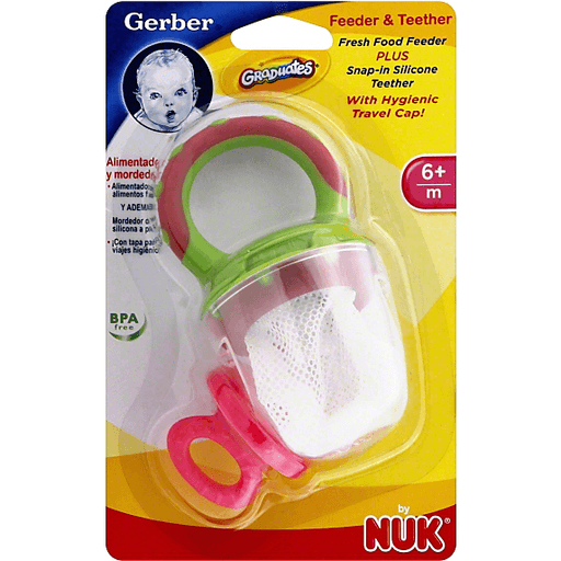 Gerber Feeder & Teether, Graduates, Blue & Green, 6+M