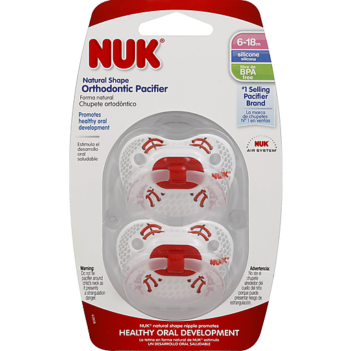 NUK Sports Orthodontic Pacifier Sz2, 2pk, Silicone